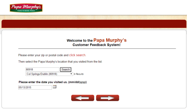 papa murphys survey